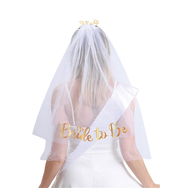 BRIDE TO BE VEIL-CHAMPAGNE